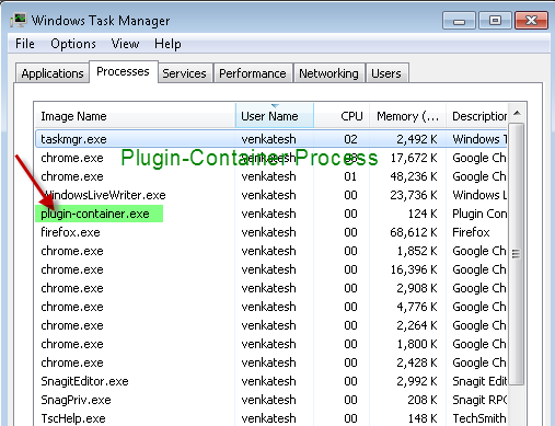 Firefox - plugin container.exe